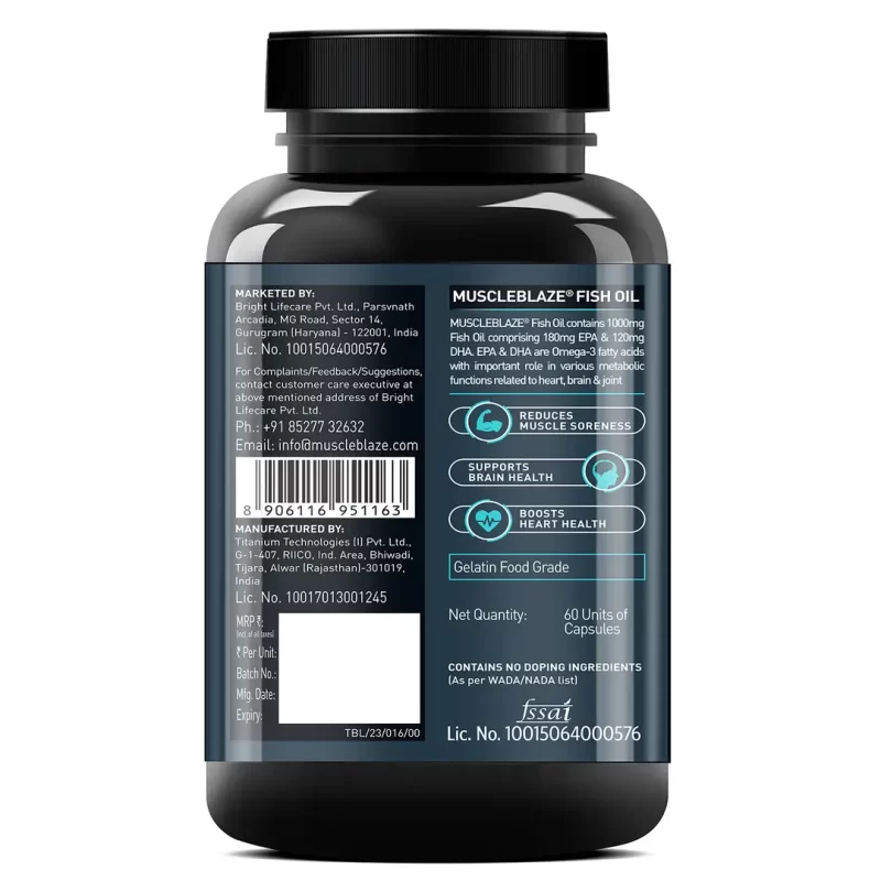 Muscle Blaze Fish Oil 1000MG - Image 2